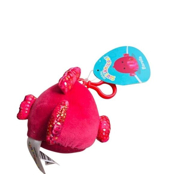 Squishmallows 3in Barella Raspberry Betta Fish Plush Clip Keychain - Picture 2 of 6